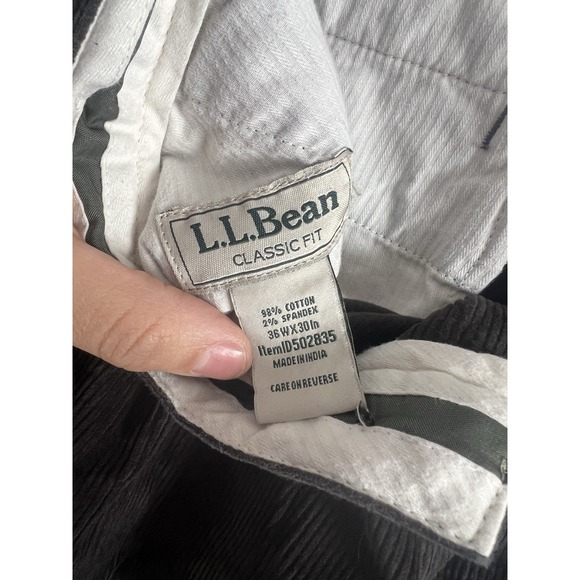 Vintage LL Bean Corduroy Pants Comfort Waist 36x30 Straight Leg Y2K Brown New - Picture 5 of 7